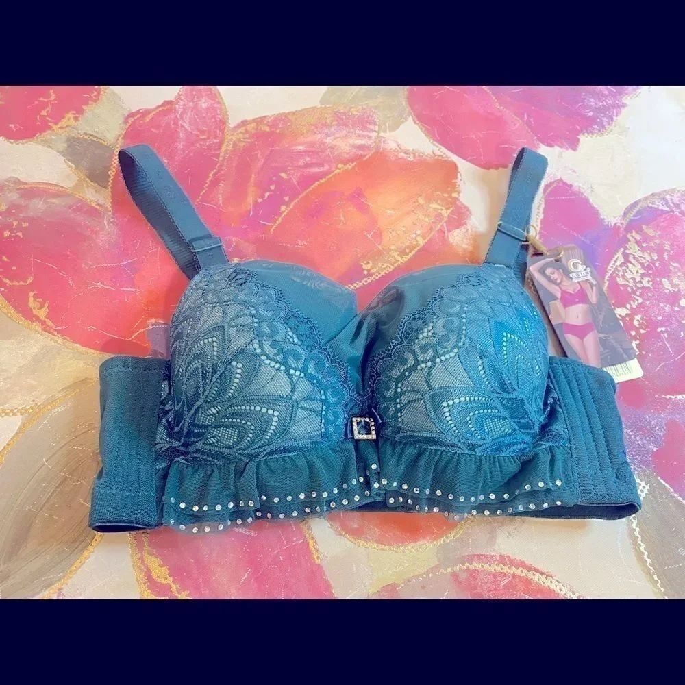 💥Qianziwanli Embroidery Lace Floral Design sexy fashion Bra multiple 🎊